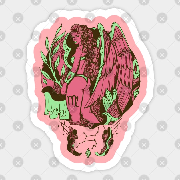 Pink Mint Virgo Beauty Sticker by kenallouis